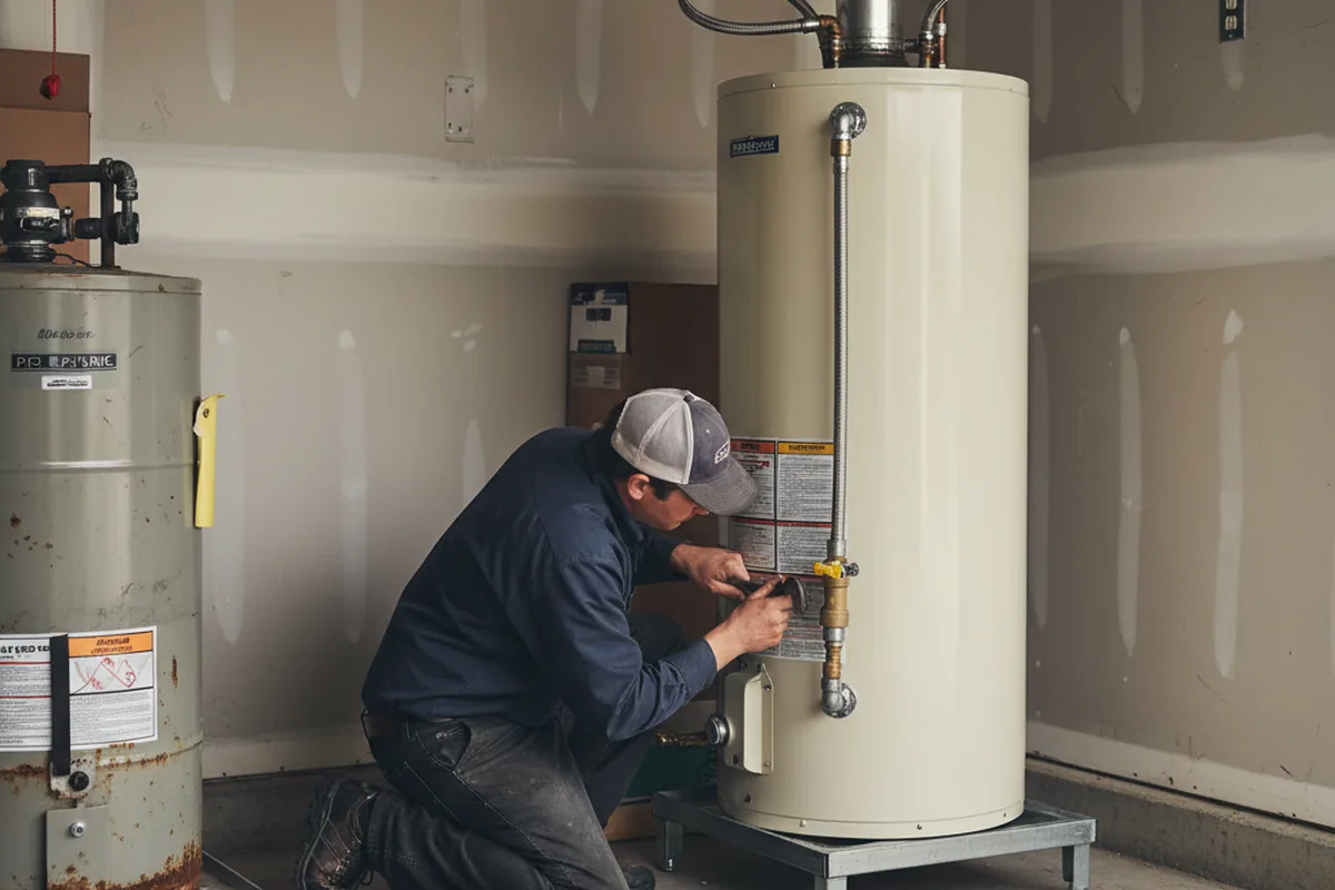 Water heater and shutoff valve replacement in Skaneateles