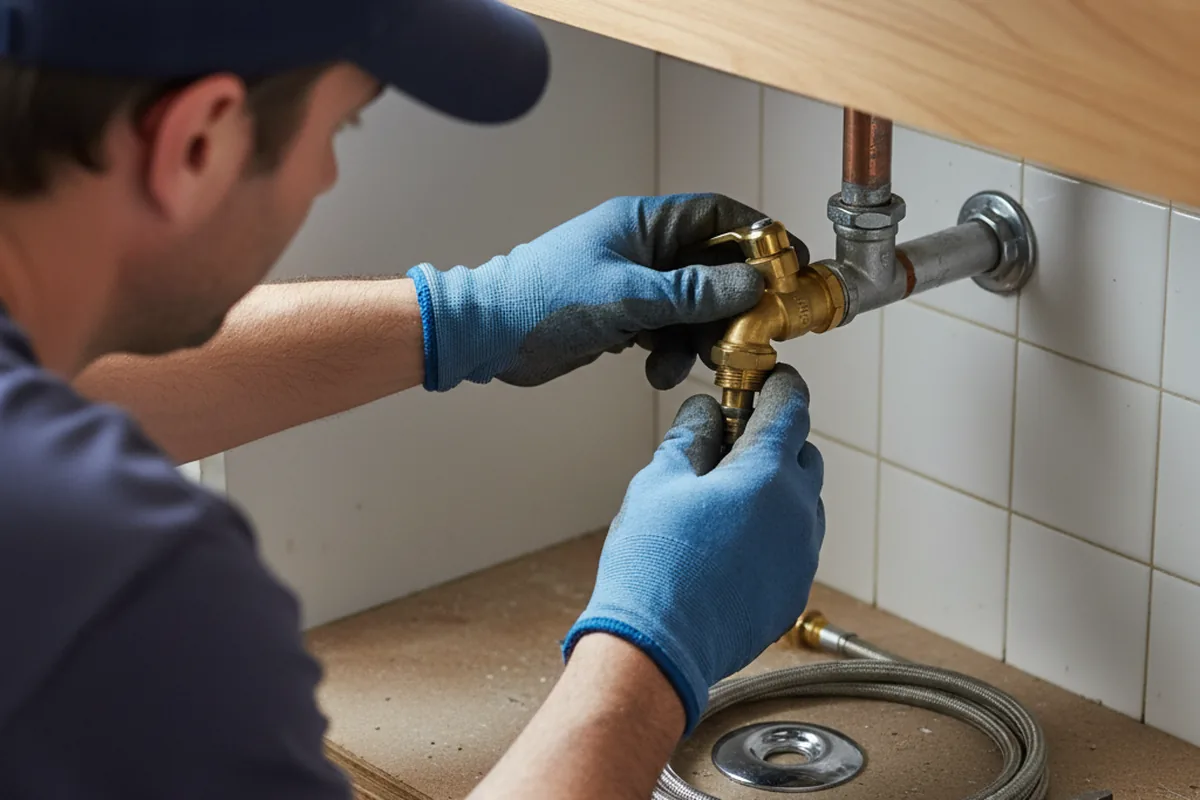 Shutoff valve and fitting work during Emergency Plumbing in Skaneateles